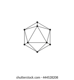 geometry minimal logo concept, hexagon vector logo template