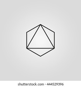 geometry minimal logo concept, hexagon vector logo template