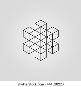 geometry minimal logo concept, vector logo template