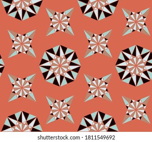 Geometry minimalist artwork poster with simple shape and figure. Abstract vector design for web banner, business presentation, brand package, fabric, print, wallpaper.