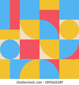 Geometry minimalist artwork poster with simple shape. Abstract vector pattern design in Scandinavian style  . Suitable for for web banner, business presentation, branding package, fabric print,etc