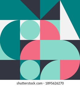 Geometry minimalist artwork poster with simple shape. Abstract vector pattern design in Scandinavian style  . Suitable for for web banner, business presentation, branding package, fabric print,etc