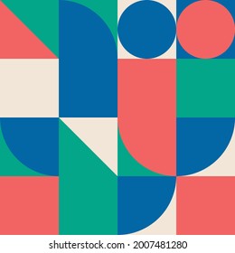 Geometry minimalist artwork poster with simple shape. Abstract vector pattern design in Scandinavian style  . Suitable for for web banner, business presentation, branding package, fabric print,etc