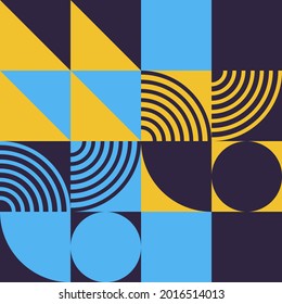 Geometry minimalist artwork poster with simple shape. Abstract vector pattern design in Scandinavian style . Suitable for for web banner, business presentation, branding package, fabric print,etc