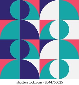 Afiche de arte minimalista geométrico de forma sencilla. Resumen de diseño de patrones vectoriales al estilo escandinavo. Adecuado para banner web, presentación de negocios, paquete de marca, impresión de tela, etc