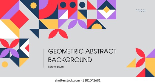 Geometry minimalist artwork poster with simple shape and figure. Abstract vector pattern design in Scandinavian style for web banner, business presentation, branding package, fabric print, wallpaper	