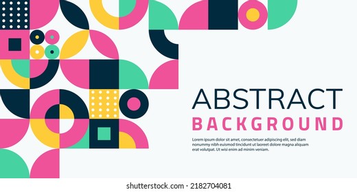 Geometry minimalist artwork poster with simple shape and figure. Abstract vector pattern design in Scandinavian style for web banner, business presentation, branding package, fabric print, wallpaper	