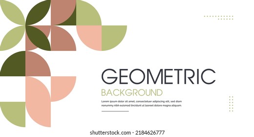 Afiche de arte minimalista geométrico con forma y figura sencillas. Resumen de diseño de patrones vectoriales en estilo escandinavo para banner web, presentación de negocios, paquete de marca, impresión de tela, papel tapiz	