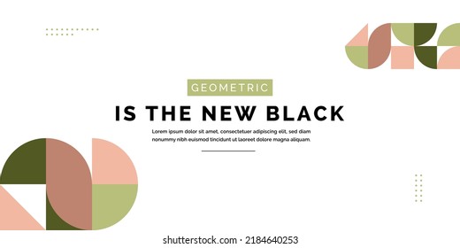 Geometry minimalist artwork poster with simple shape and figure. Abstract vector pattern design in Scandinavian style for web banner, business presentation, branding package, fabric print, wallpaper	