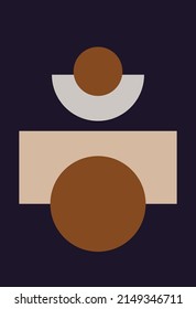 Geometry, a minimalist poster with a simple shape and figure. Abstract vector design for web banner, business presentation, corporate package, print fabric, wallpaper.