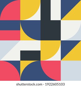 Geometry minimalist in red yellow grey and dark design with simple shape and figure Abstract vector pattern design style for web banner.