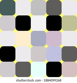 Geometry minimalist seamless pattern artwork poster with simple squares shape. Abstract Scandinavian style vector design for web banner, business presentation, company package, print fabric, wallpaper