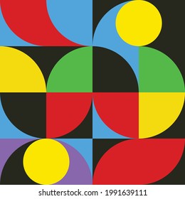 Geometry minimalist wall art with simple shape background. Abstract minimal pattern design for poster, web banner, presentation, package.