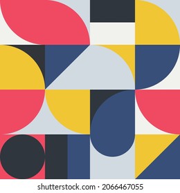 Geometry minimalistic art poster with simple shape and figure. Abstract vector design template in scandinavian style for web banner, business presentation, corporate identity, fabric print, wallpaper	