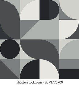 Geometry minimalistic art poster with simple shape and figure. Abstract vector design template in scandinavian style for web banner, business presentation, corporate identity, fabric print, wallpaper
