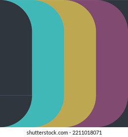 Affiche d'art minimaliste de géométrie avec forme et silhouette simples. Modèle abstrait de création vectorielle de style scandinave pour la bannière Web, la présentation d'entreprise, l'identité d'entreprise, l'impression de tissu, le fond d'écran