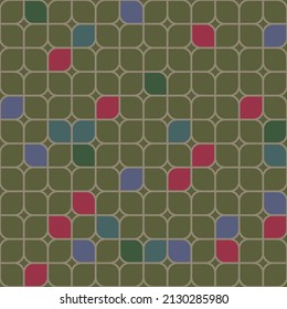 Geometrische minimalistische Kunstwerke mit einfacher, bunter Geometrie.