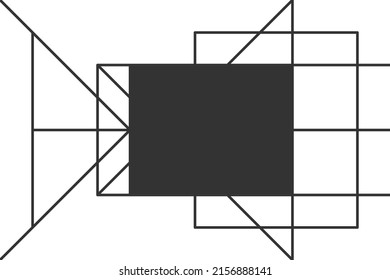 Geometry minimalistic artwork with simple colorful geometry.