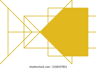 Geometry minimalistic artwork with simple colorful geometry.