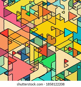 Geometry minimalistic artwork poster. Abstract vector pattern for web banner, business presentation, branding package, fabric print, wallpaper.