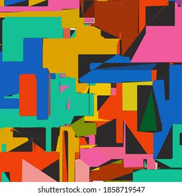Geometry minimalistic artwork poster. Abstract vector pattern for web banner, business presentation, branding package, fabric print, wallpaper.