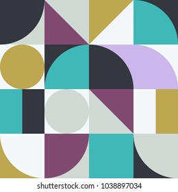 Geometry minimalistic artwork poster with simple shape and figure. Abstract vector pattern design in Scandinavian style for web banner, business presentation, branding package, fabric print, wallpaper