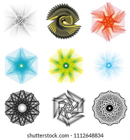 Geometry minimalistic artwork poster with simple shape and figure. Abstract vector pattern design in Scandinavian style for web banner, business presentation, branding package, fabric print, wallpaper