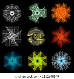 Geometry minimalistic artwork poster with simple shape and figure. Abstract vector pattern design in Scandinavian style for web banner, business presentation, branding package, fabric print, wallpaper