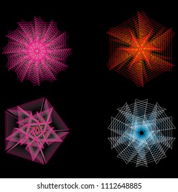 Geometry minimalistic artwork poster with simple shape and figure. Abstract vector pattern design in Scandinavian style for web banner, business presentation, branding package, fabric print, wallpaper