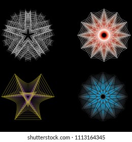 Geometry minimalistic artwork poster with simple shape and figure. Abstract vector pattern design in Scandinavian style for web banner, business presentation, branding package, fabric print, wallpaper