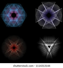 Geometry minimalistic artwork poster with simple shape and figure. Abstract vector pattern design in Scandinavian style for web banner, business presentation, branding package, fabric print, wallpaper