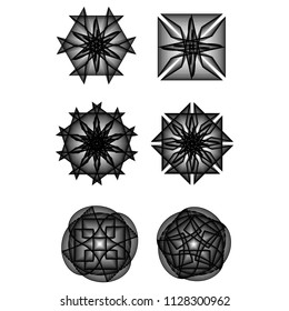 Geometry minimalistic artwork poster with simple shape and figure. Abstract vector pattern design in Scandinavian style for web banner, business presentation, branding package, fabric print, wallpaper