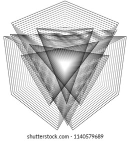 Geometry minimalistic artwork poster with simple shape and figure. Abstract vector pattern design in Scandinavian style for web banner, business presentation, branding package, fabric print, wallpaper