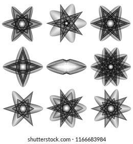 Geometry minimalistic artwork poster with simple shape and figure. Abstract vector pattern design in Scandinavian style for web banner, business presentation, branding package, fabric print, wallpaper