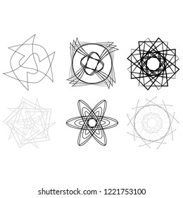 Geometry minimalistic artwork poster with simple shape and figure. Abstract vector pattern design in Scandinavian style for web banner, business presentation, branding package, fabric print, wallpaper