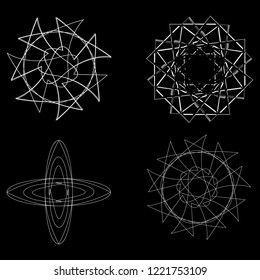 Geometry minimalistic artwork poster with simple shape and figure. Abstract vector pattern design in Scandinavian style for web banner, business presentation, branding package, fabric print, wallpaper