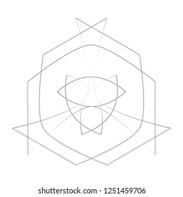 Geometry minimalistic artwork poster with simple shape and figure. Abstract vector pattern design in Scandinavian style for web banner, business presentation, branding package, fabric print, wallpaper