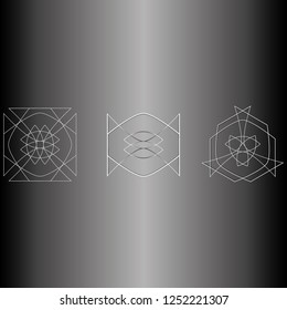 Geometry minimalistic artwork poster with simple shape and figure. Abstract vector pattern design in Scandinavian style for web banner, business presentation, branding package, fabric print, wallpaper