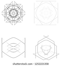 Geometry minimalistic artwork poster with simple shape and figure. Abstract vector pattern design in Scandinavian style for web banner, business presentation, branding package, fabric print, wallpaper