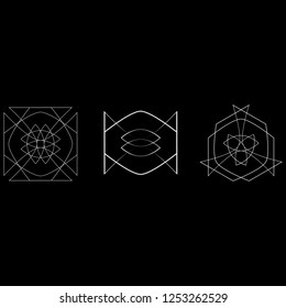 Geometry minimalistic artwork poster with simple shape and figure. Abstract vector pattern design in Scandinavian style for web banner, business presentation, branding package, fabric print, wallpaper