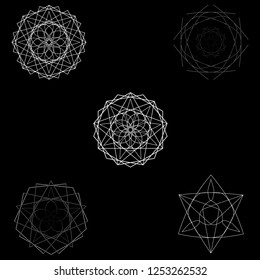 Geometry minimalistic artwork poster with simple shape and figure. Abstract vector pattern design in Scandinavian style for web banner, business presentation, branding package, fabric print, wallpaper