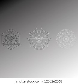 Geometry minimalistic artwork poster with simple shape and figure. Abstract vector pattern design in Scandinavian style for web banner, business presentation, branding package, fabric print, wallpaper