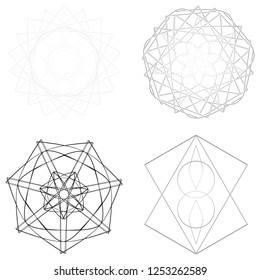 Geometry minimalistic artwork poster with simple shape and figure. Abstract vector pattern design in Scandinavian style for web banner, business presentation, branding package, fabric print, wallpaper
