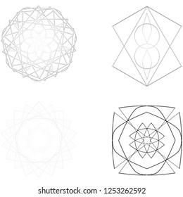 Geometry minimalistic artwork poster with simple shape and figure. Abstract vector pattern design in Scandinavian style for web banner, business presentation, branding package, fabric print, wallpaper