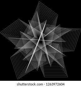 Geometry minimalistic artwork poster with simple shape and figure. Abstract vector pattern design in Scandinavian style for web banner, business presentation, branding package, fabric print, wallpaper