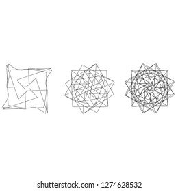 Geometry minimalistic artwork poster with simple shape and figure. Abstract vector pattern design in Scandinavian style for web banner, business presentation, branding package, fabric print, wallpaper