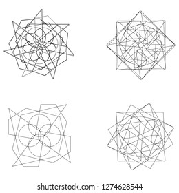 Geometry minimalistic artwork poster with simple shape and figure. Abstract vector pattern design in Scandinavian style for web banner, business presentation, branding package, fabric print, wallpaper