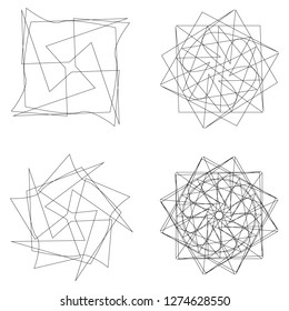 Geometry minimalistic artwork poster with simple shape and figure. Abstract vector pattern design in Scandinavian style for web banner, business presentation, branding package, fabric print, wallpaper