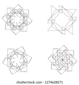 Geometry minimalistic artwork poster with simple shape and figure. Abstract vector pattern design in Scandinavian style for web banner, business presentation, branding package, fabric print, wallpaper