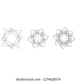 Geometry minimalistic artwork poster with simple shape and figure. Abstract vector pattern design in Scandinavian style for web banner, business presentation, branding package, fabric print, wallpaper